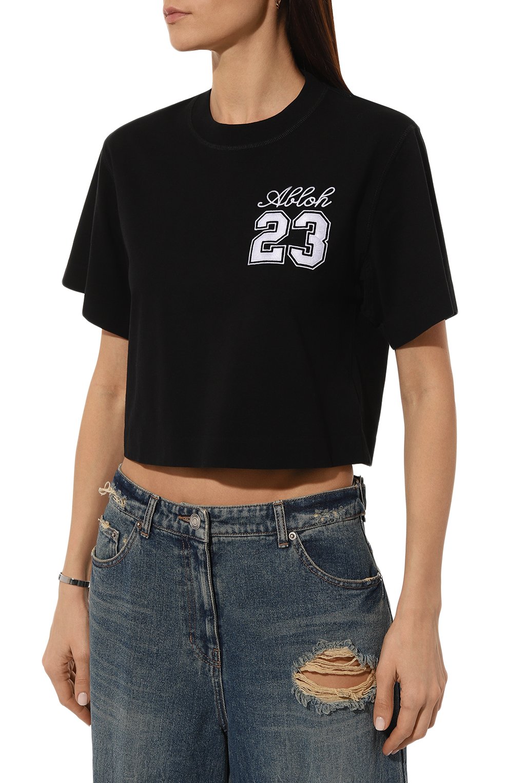 Хлопковая футболка OFF-WHITE, арт. 0WAA090S24JER003, фото 3