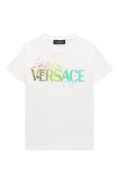 Хлопковая футболка VERSACE, арт. 1000129/1A07224/4A-6A, фото 1