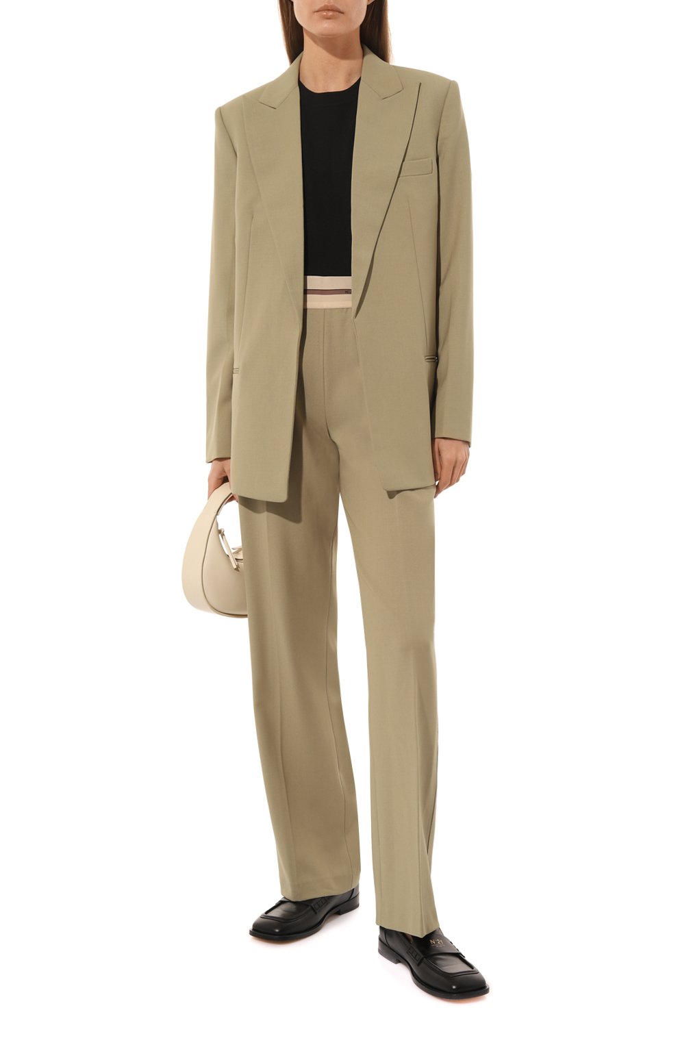 Брюки HELMUT LANG бежевого цвета по цене 51200 руб., арт. M05HW207, фото 2 Брюки HELMUT LANG, арт. M05HW207, фото 2