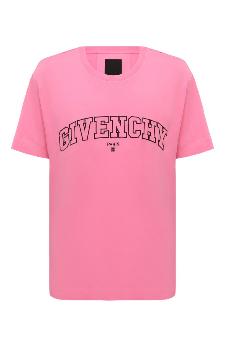 Мужская хлопковая футболка GIVENCHY розового цвета, арт. BM71CW/3Y6B | Фото 1 (Рукава: Короткие; Длина (для топов): Стандартные; Материал внешний: Хлопок; Стили: Спорт-шик; Принт: С принтом; Кросс-КТ: Джерси; Мужское Кросс-КТ: Футболка-одежда)