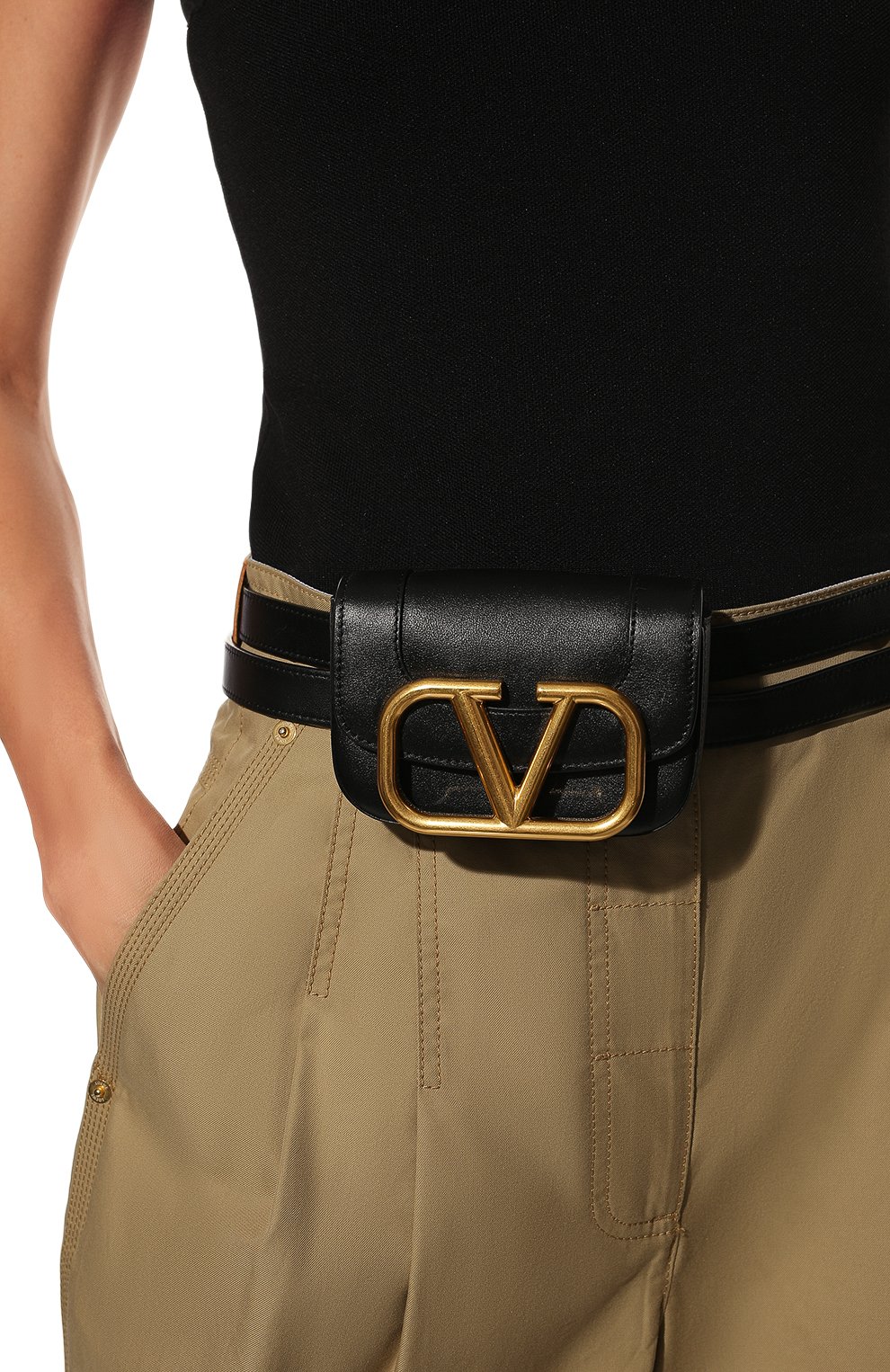 Поясная сумка supervee VALENTINO черного цвета по цене 87350 руб., арт. UW2T0U41/ZXL, фото 6 Поясная сумка supervee VALENTINO, арт. UW2T0U41/ZXL, фото 6