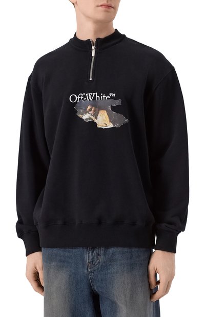 Хлопковый свитшот OFF-WHITE, арт. 0MBA073F25FLE004, фото 3