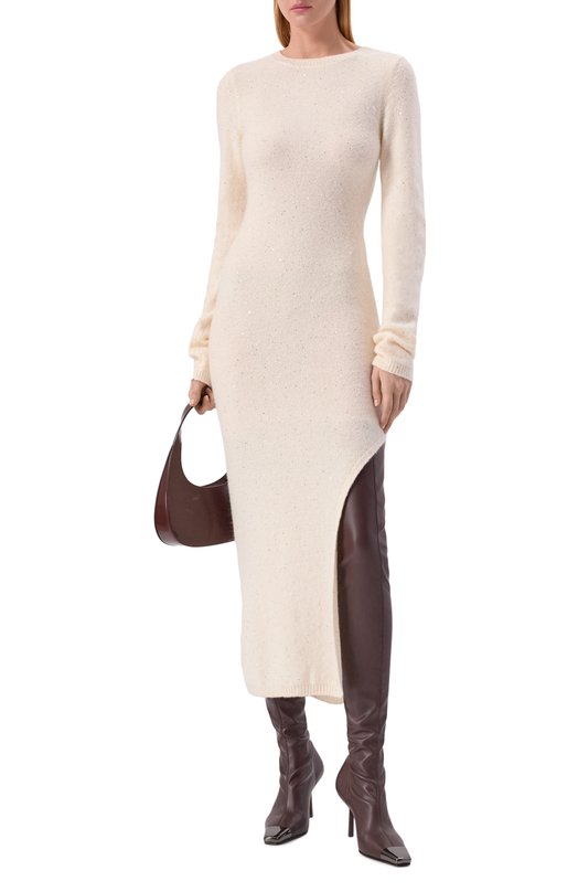 Платье из кашемира и хлопка Addicted MK914 SEQ-1 Кремовый  MK914 SEQ-1 Фото 2