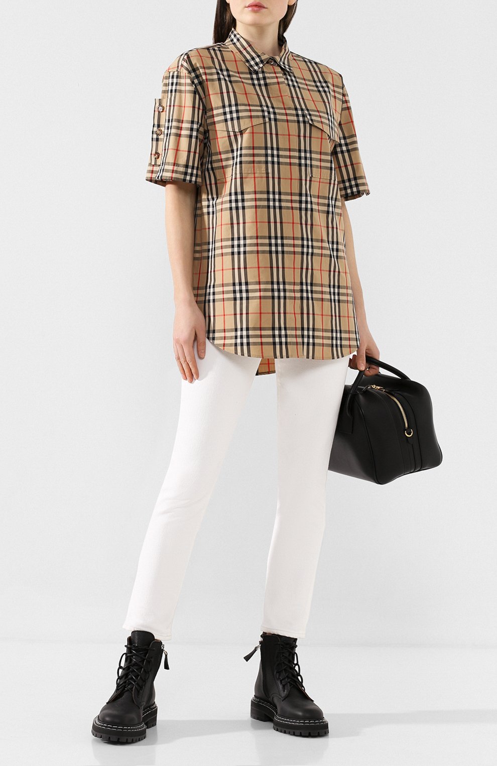 Хлопковая рубашка BURBERRY, арт. 8014223, фото 2