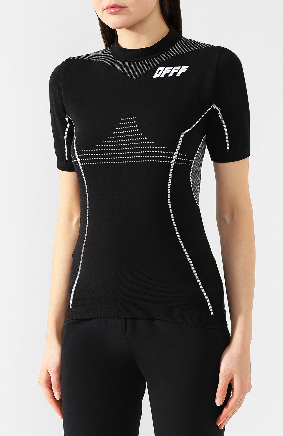 Топ OFF-WHITE черно-белого цвета по цене 18250 руб., арт. 0WAA063S19D860701001, фото 3 Топ OFF-WHITE, арт. 0WAA063S19D860701001, фото 3