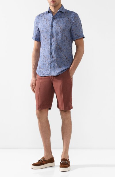 Шорты из хлопка и льна CORNELIANI, арт. 854ER2-0120170/00, фото 2