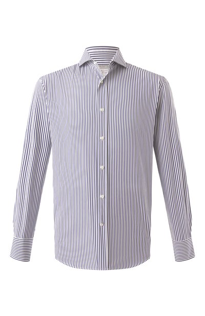 Мужская хлопковая рубашка BRUNELLO CUCINELLI, арт. MY6241718