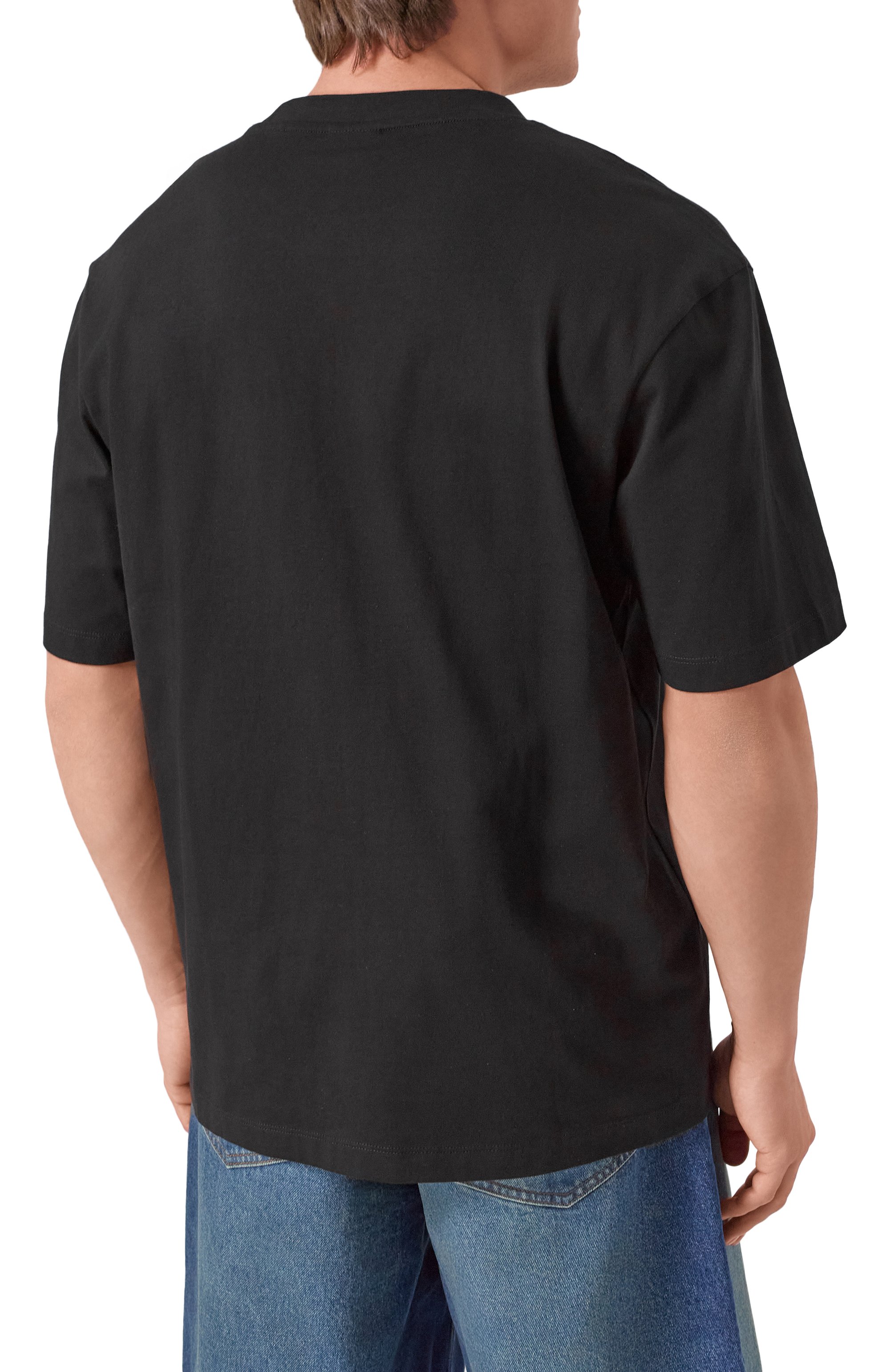 Хлопковая футболка hugo x rb HUGO черного цвета по цене 8995 руб., арт. 50542775, фото 4 Хлопковая футболка hugo x rb HUGO, арт. 50542775, фото 4