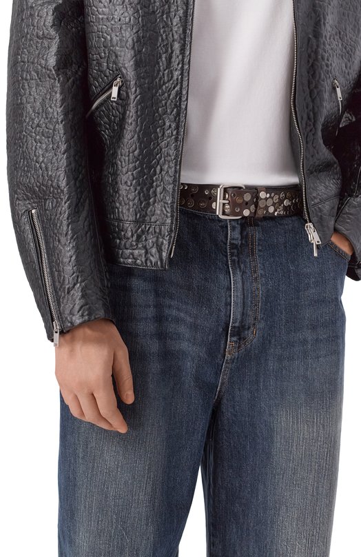 Кожаный ремень Dries Van Noten 021408/0105 Коричневый  021408/0105 Фото 2