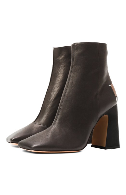 Кожаные ботильоны Maison Margiela S58WU0385/P3753 Чёрный S58WU0385/P3753