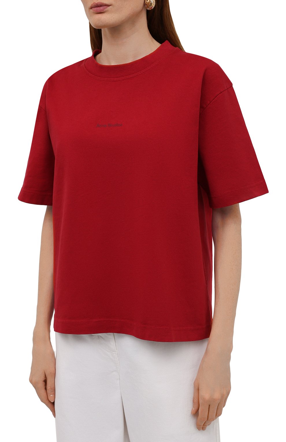 Хлопковая футболка ACNE STUDIOS, арт. AL0135, фото 3