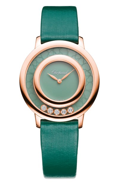 Женские часы happy diamonds icons round green agate CHOPARD, арт. 209429-5107