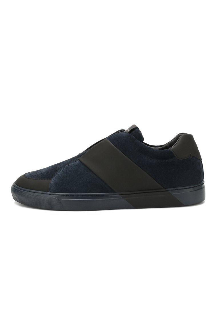 Мужские замшевые кеды bolt HARRYS OF LONDON синего цвета, арт. B0LT 2 SUEDE/TECH LEATHER | Фото 3 (Подошва: Массивная; Материал внутренний: Натуральная кожа; Материал внешний: Замша, Натуральная кожа; Материал утеплителя: Без утеплителя; Стили: Классический; Драгоценные камни: Проставлено; Ювелирные украшения: Назначено; Материал сплава: Проставлено; Кросс-КТ: Низкие)