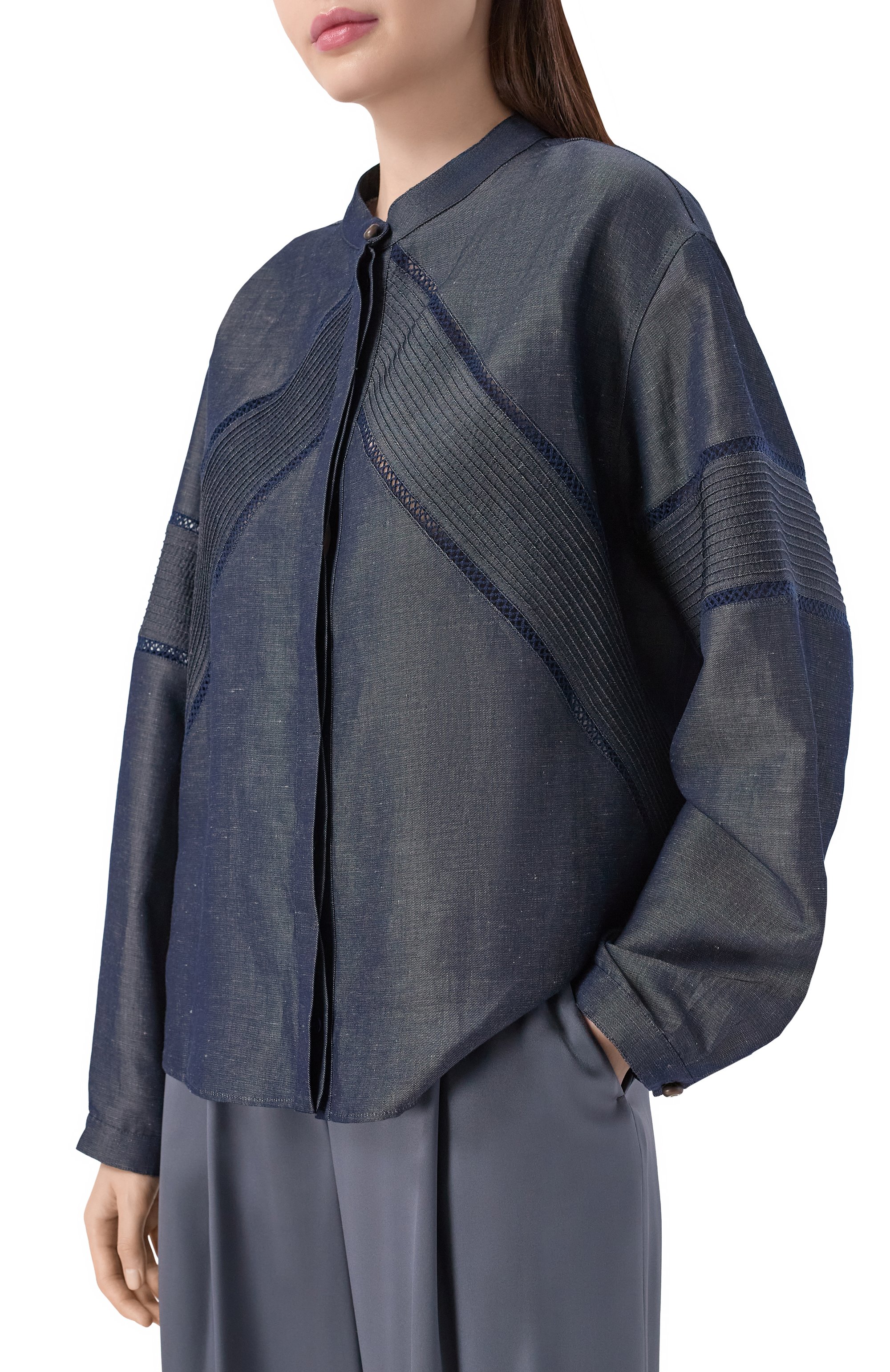 Куртка из лиоцелла и льна GIORGIO ARMANI, арт. GW003065/AF26110, фото 3