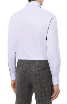 Мужская хлопковая сорочка ZEGNA голубого цвета, арт. 5010/9MS0BA | Фото 5 (Манжеты: На пуговицах; Воротник: Кент; Рукава: Длинные; Рубашки М: Regular Fit; Длина (для топов): Стандартные; Материал сплава: Проставлено; Материал внешний: Хлопок; Стили: Классический; Случай: Формальный; Принт: Однотонные; Драгоценные камни: Проставлено)