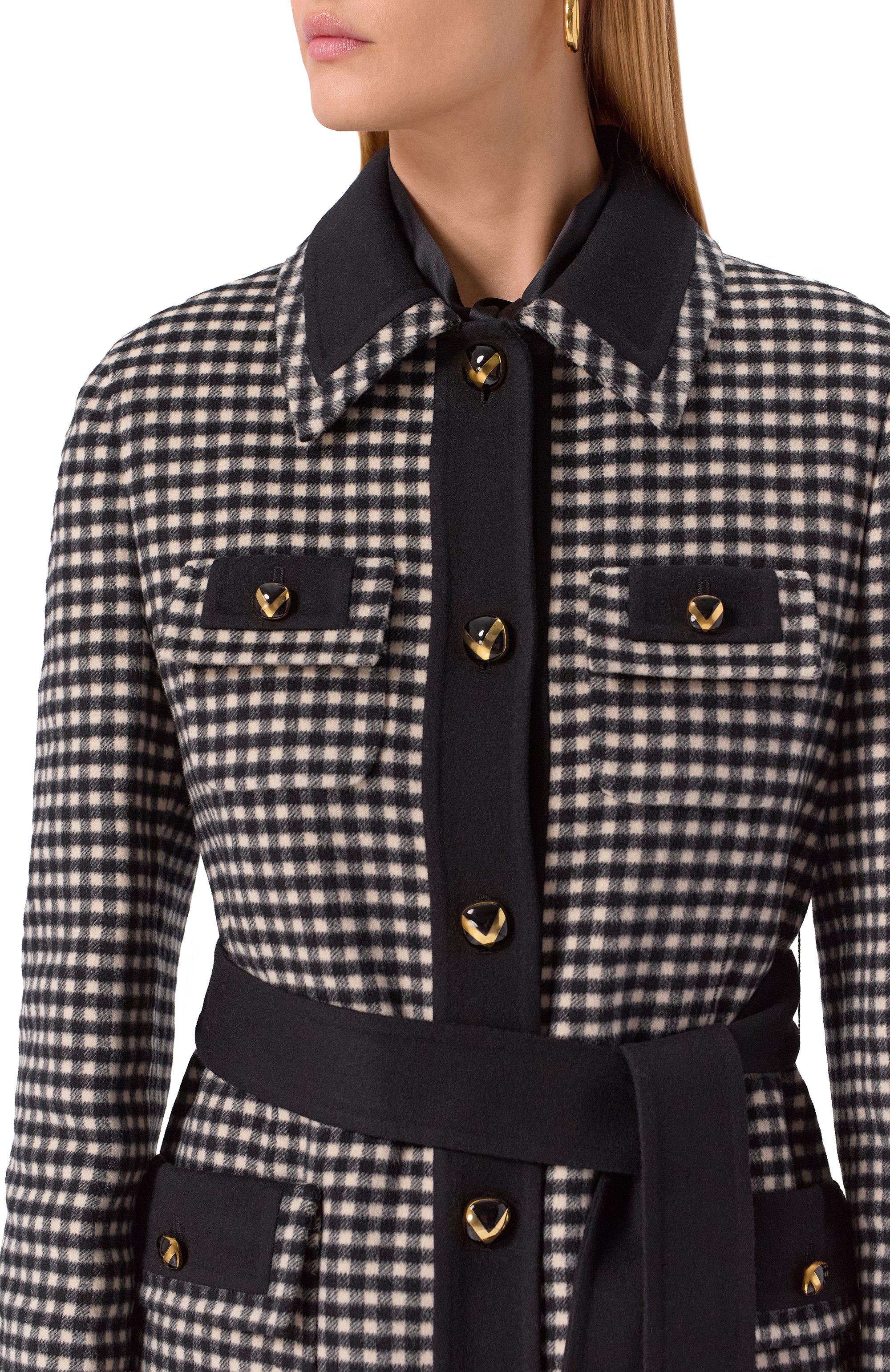 Шерстяное пальто VALENTINO, арт. 7B3CA7S09F1, фото 5