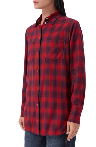 Рубашка из хлопка и лиоцелла KITON, арт. D52445H09807, фото 3