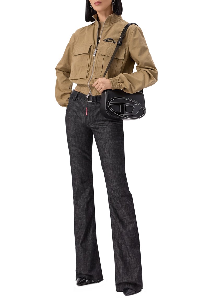 Женская сумка 1dr DIESEL черного цвета, арт. X09568/PR818 | Фото 7 (Размер: small; Материал: Натуральная кожа; Сумки-технические: Сумки через плечо; Автоматизация состава: Проставлено; Автоматизация ТО: Проставлено)