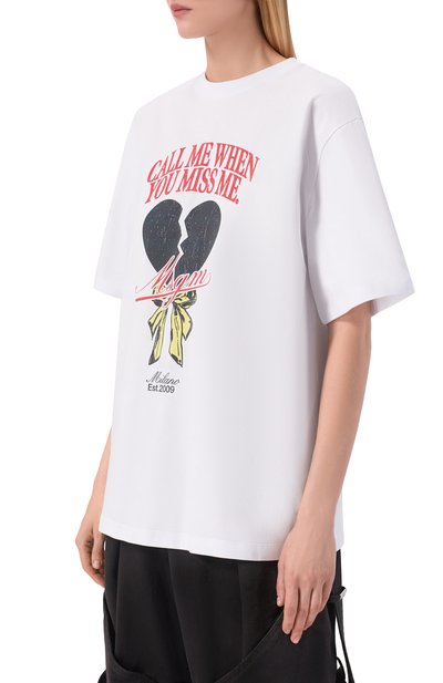 Хлопковая футболка MSGM, арт. 4042MDM97 267002/267002, фото 3