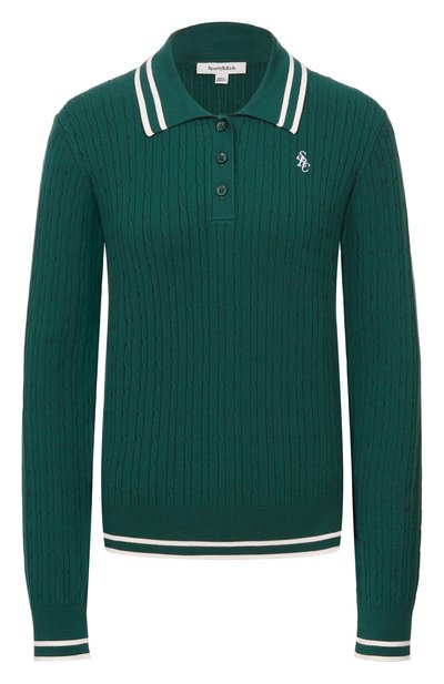 Женское поло из вискозы SPORTY AND RICH, арт. ST03761302GR55