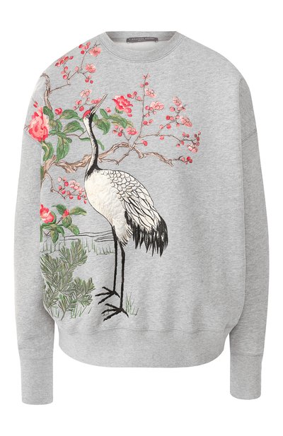 Женский хлопковый пуловер ALEXANDER MCQUEEN, арт. 558757/QMZ08
