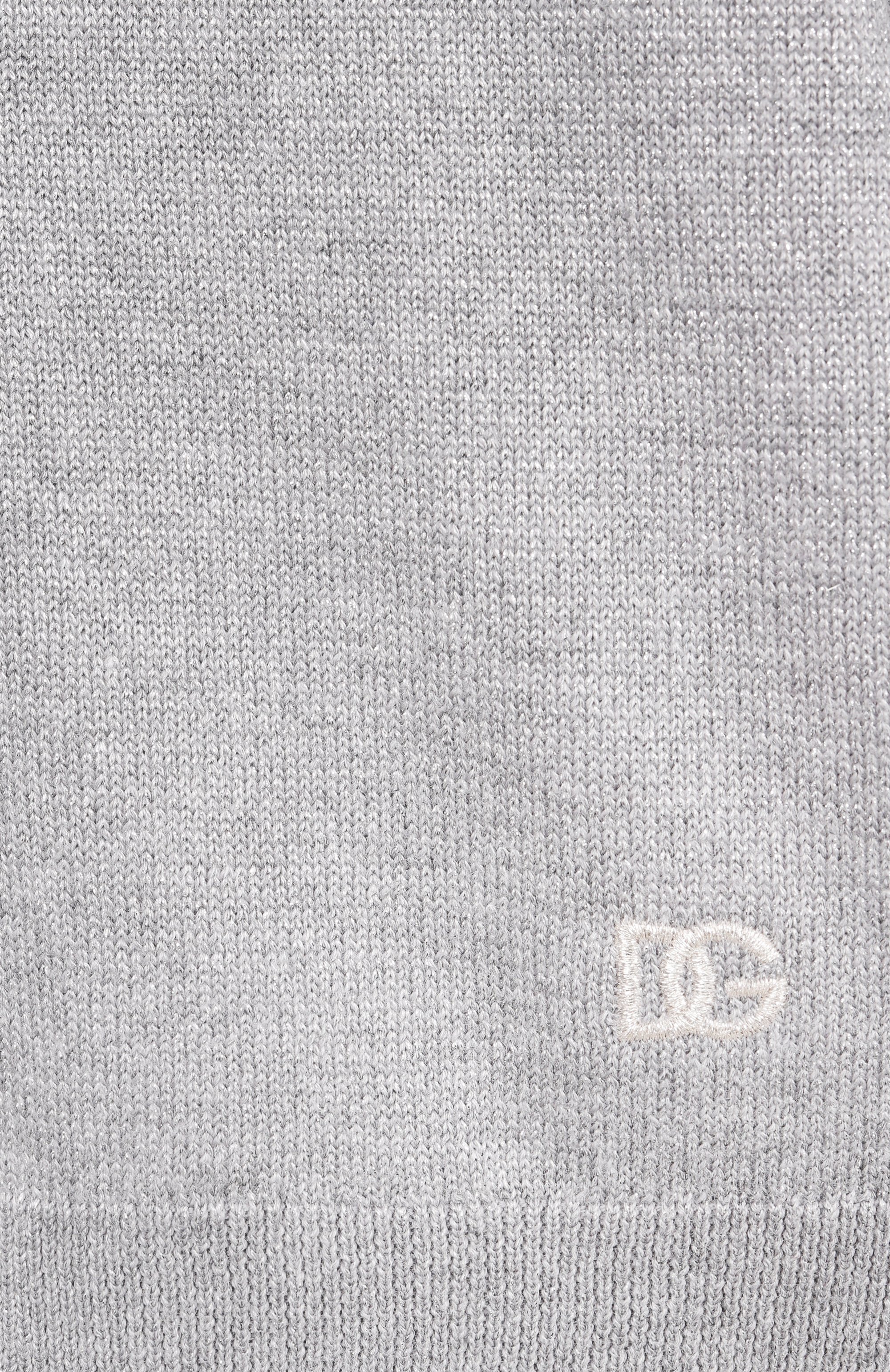 Кардиган из шерсти и вискозы DOLCE & GABBANA светло-серого цвета по цене 78050 руб., арт. L5KWMJ/JGME6_001, фото 3 Кардиган из шерсти и вискозы DOLCE & GABBANA, арт. L5KWMJ/JGME6_001, фото 3