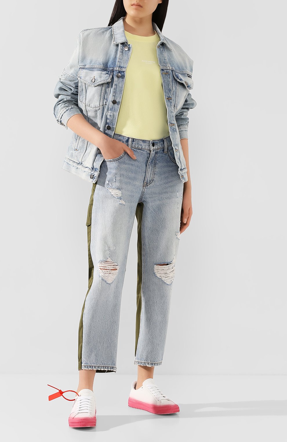 Джинсовая куртка PALM ANGELS голубого цвета по цене 68950 руб., арт. PWYE003S20DEN0014001, фото 2 Джинсовая куртка PALM ANGELS, арт. PWYE003S20DEN0014001, фото 2