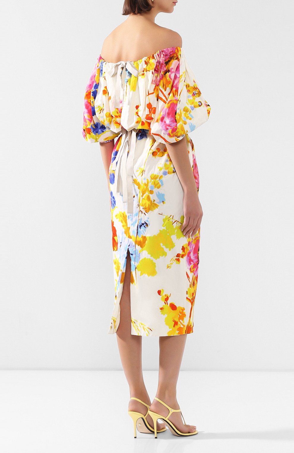 Платье из смеси вискозы и хлопка DRIES VAN NOTEN, арт. 201-11042-9059, фото 4