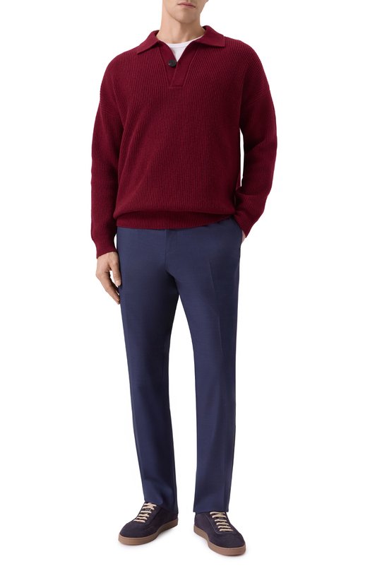 Шерстяные брюки Kiton UPLACRK0123G04 Синий  UPLACRK0123G04 Фото 2