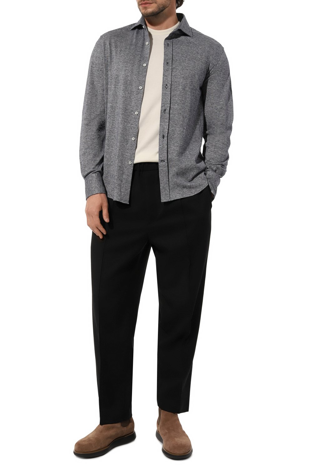 Рубашка изо льна и хлопка BRUNELLO CUCINELLI, арт. MW835B2269, фото 2