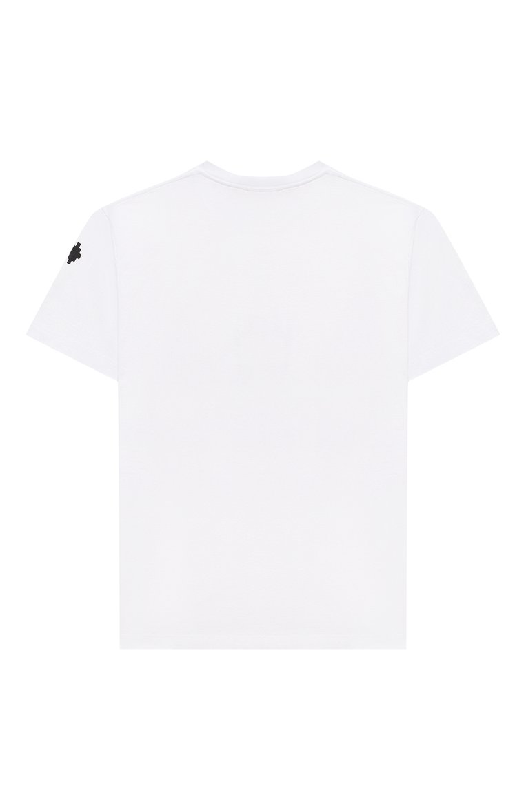 Детская хлопковая футболка MARCELO BURLON KIDS OF MILAN белого цвета, арт. 21E/B/MB/1110/0010/8-14Y | Фото 2 (Материал внешний: Хлопок; Рукава: Короткие; Региональные ограничения белый список (Axapta Mercury): RU; Мальчики Кросс-КТ: Футболка-одежда; Материал сплава: Проставлено; Драгоценные камни: Проставлено; Ростовка одежда: 10 - 11 лет | 140 - 146см, 12 лет | 152 см, 13 - 15 лет | 158 см, 8 лет | 128 см)