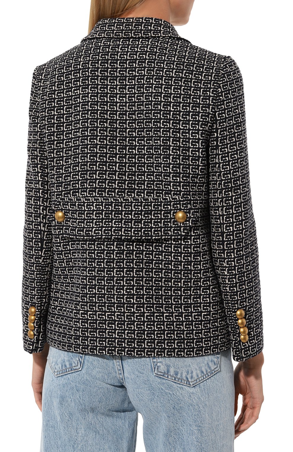 Жакет GUCCI черно-белого цвета по цене 285120 руб., арт. 594810 ZAC5L, фото 4 Жакет GUCCI, арт. 594810 ZAC5L, фото 4