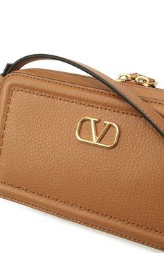 Женская сумка alltime mini VALENTINO светло-коричневого цвета, арт. 6W2P0AI5/RZR | Фото 3 (Ремень/цепочка: На ремешке; Материал: Натуральная кожа; Размер: mini; Автоматизация ТО: Проставлено; Автоматизация состава: Проставлено)