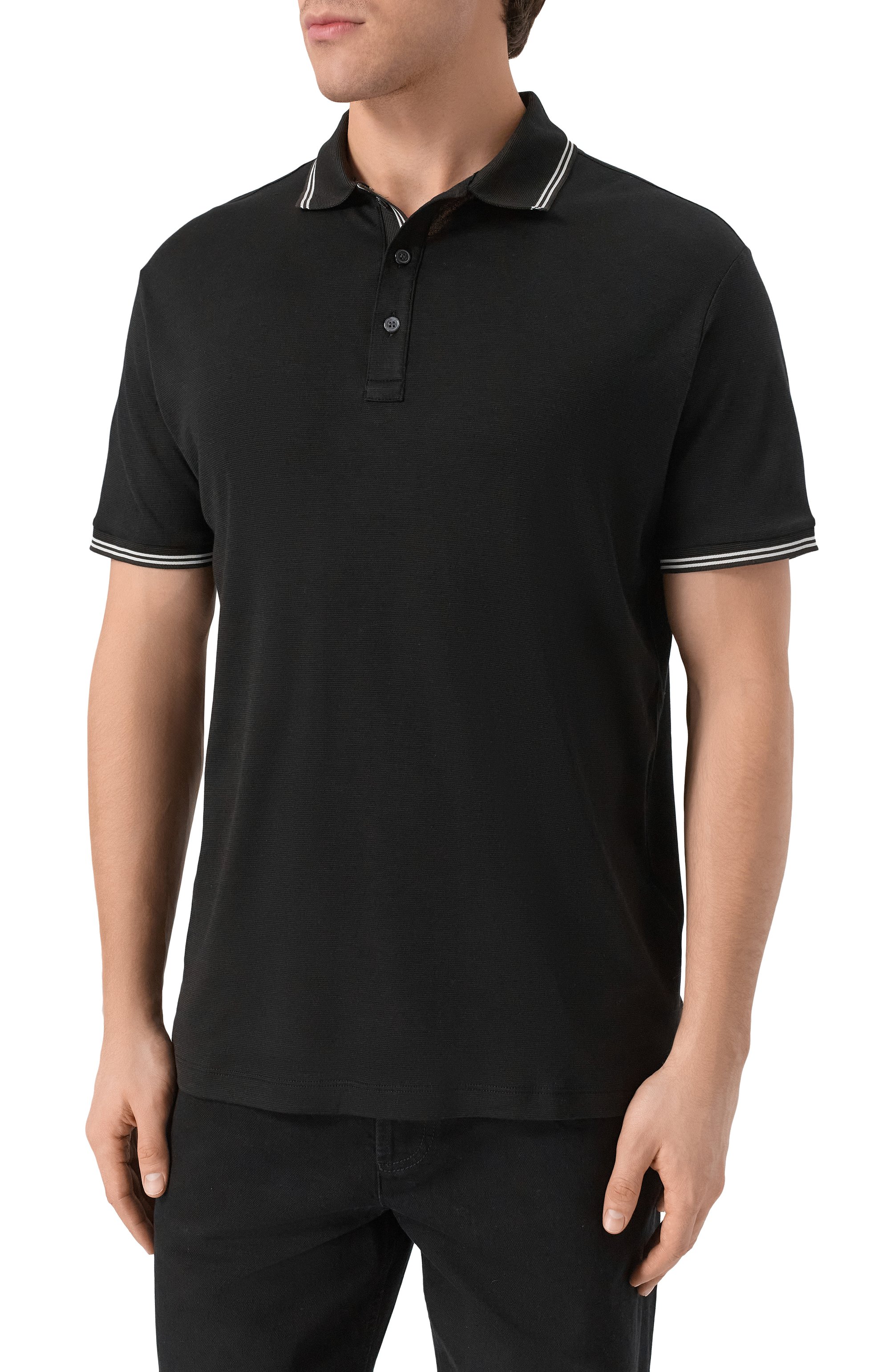 Поло из хлопка и лиоцелла PAUL&SHARK, арт. 26411256_001, фото 3