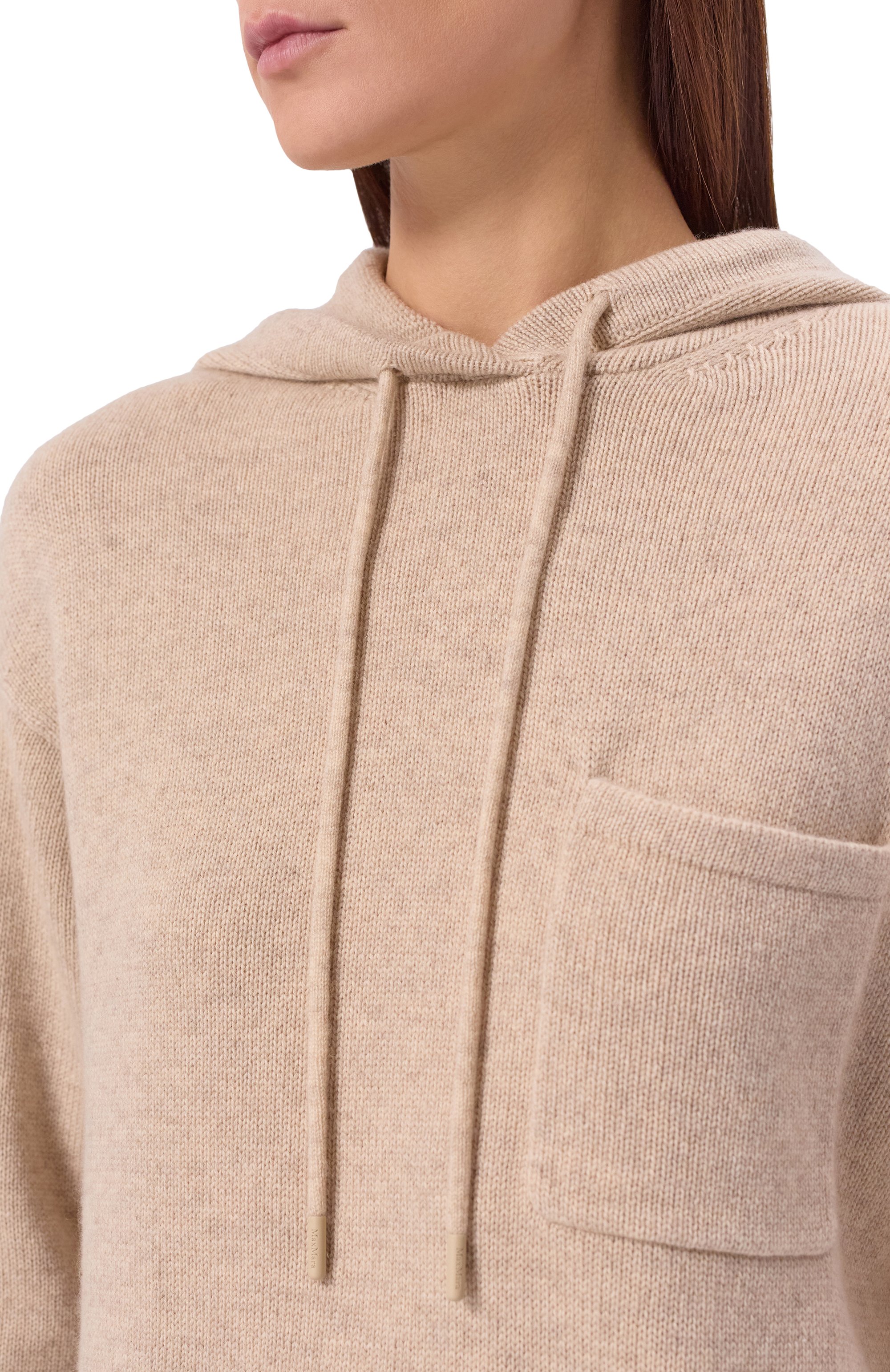 Худи из шерсти и кашемира MAX MARA кремового цвета по цене 72900 руб., арт. LIANA, фото 5 Худи из шерсти и кашемира MAX MARA, арт. LIANA, фото 5