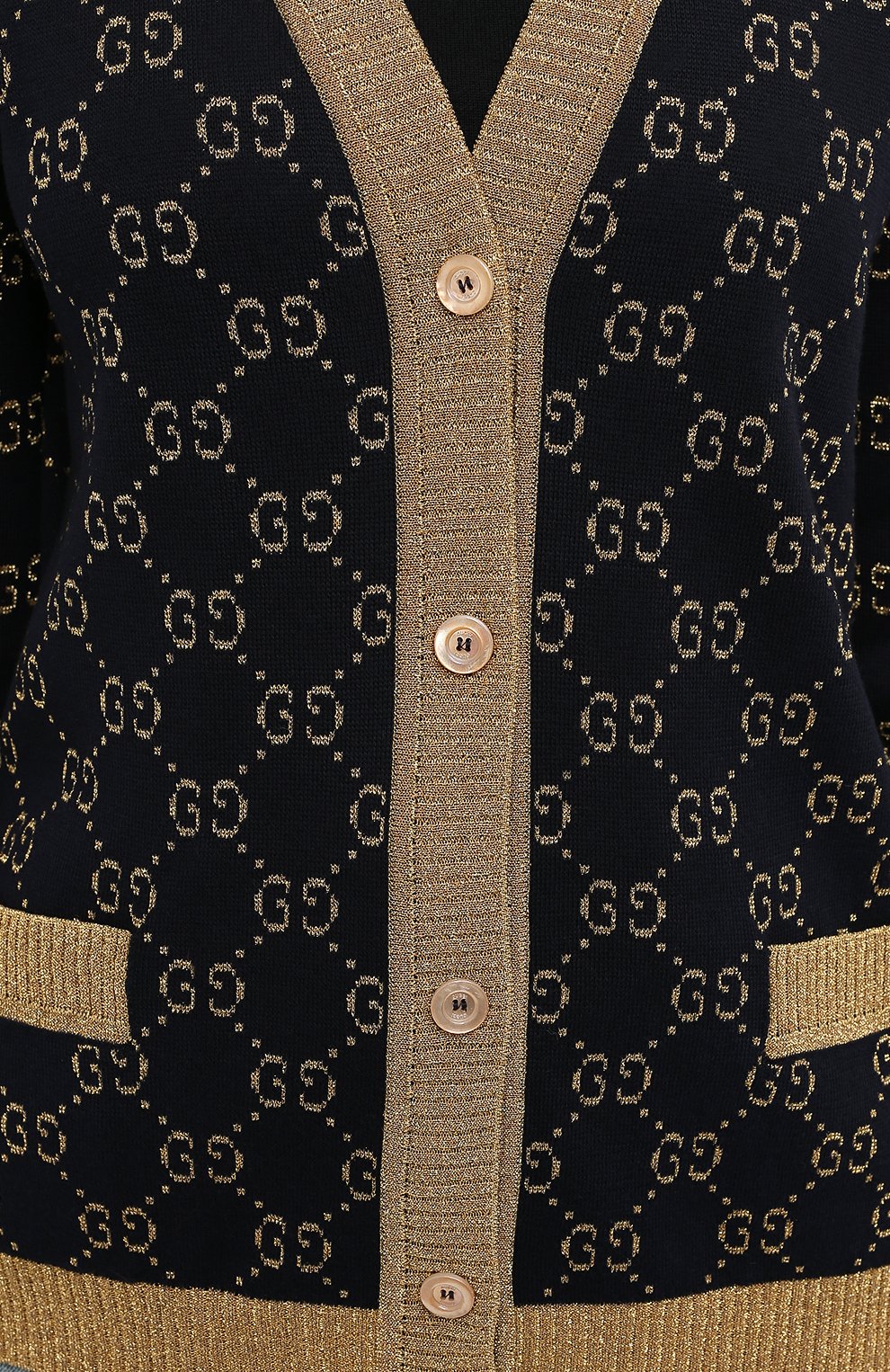 Хлопковый кардиган GUCCI синего цвета по цене 158400 руб., арт. 529193/X9W83, фото 5 Хлопковый кардиган GUCCI, арт. 529193/X9W83, фото 5