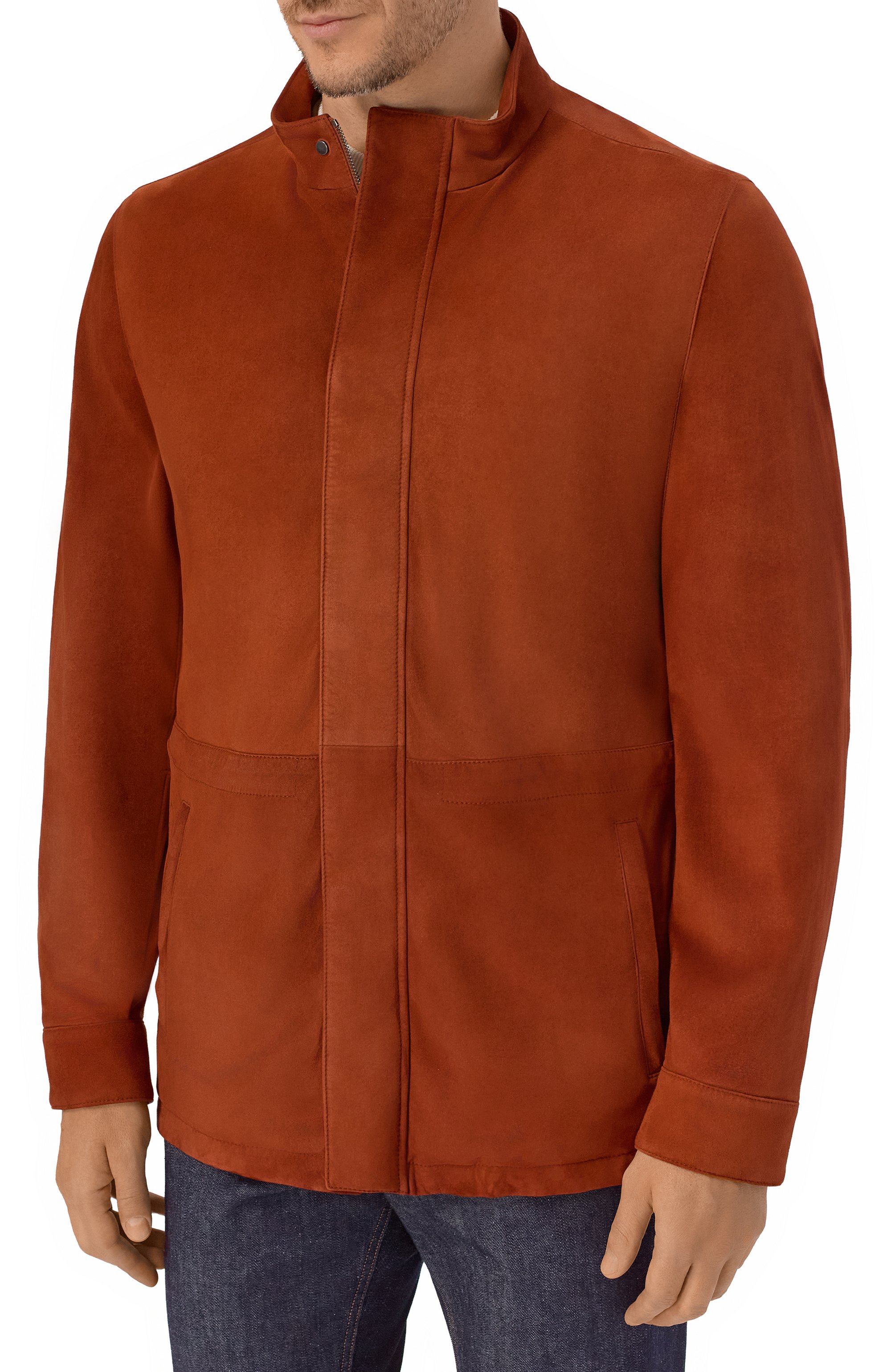 Замшевая куртка MVST оранжевого цвета по цене 639500 руб., арт. M26.CSM.L404/SUEDE, фото 3 Замшевая куртка MVST, арт. M26.CSM.L404/SUEDE, фото 3