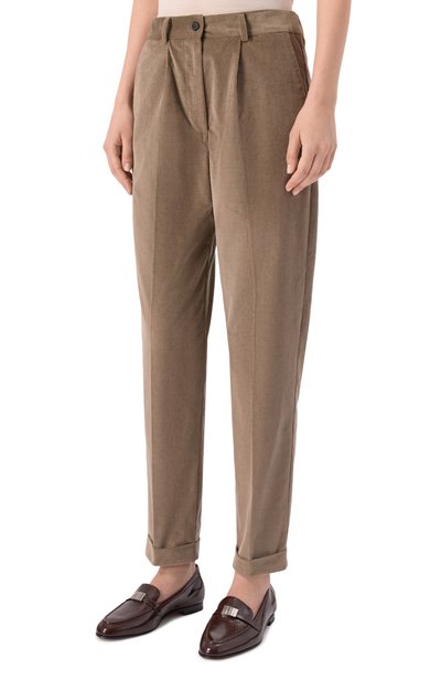 Вельветовые брюки KITON серого цвета по цене 158000 руб., арт. D50105K0133G, фото 3 Вельветовые брюки KITON, арт. D50105K0133G, фото 3