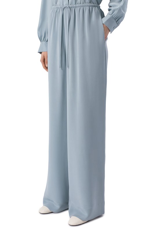 Шелковые брюки 12 STOREEZ 136851 Голубой  136851 Фото 3