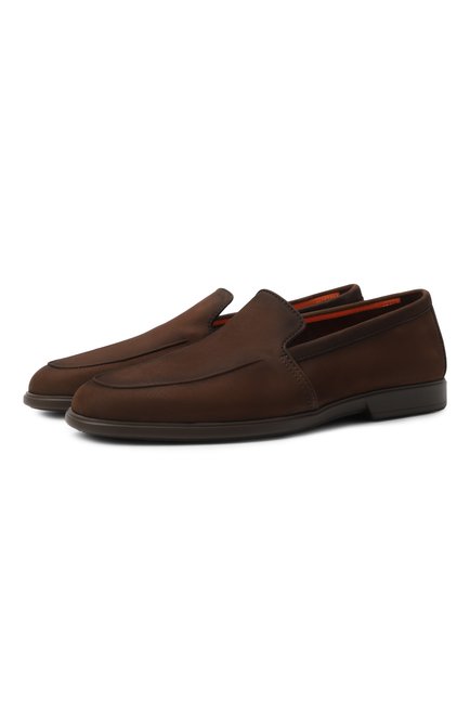 Мужские замшевые лоферы malibu SANTONI, арт. MGAG18829DKTS0K0