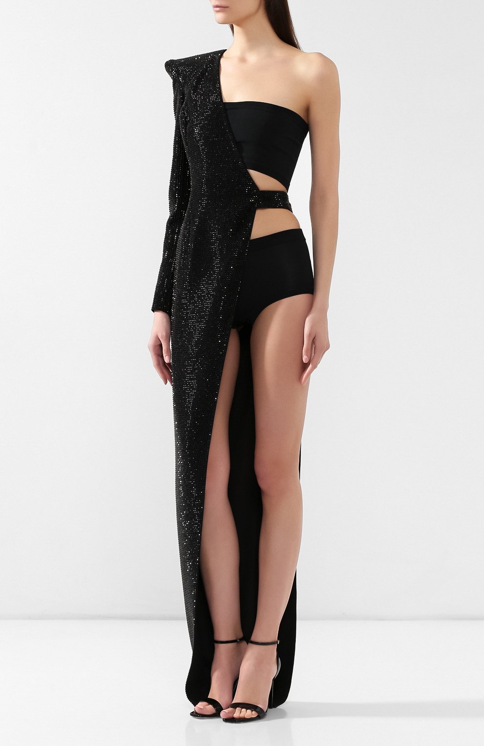 Платье BALMAIN черного цвета по цене 358000 руб., арт. RF06967/207D, фото 3 Платье BALMAIN, арт. RF06967/207D, фото 3