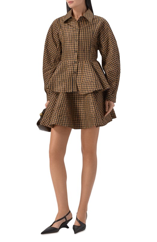 Рубашка Ganni A1040054 Коричневый  A1040054 Фото 2