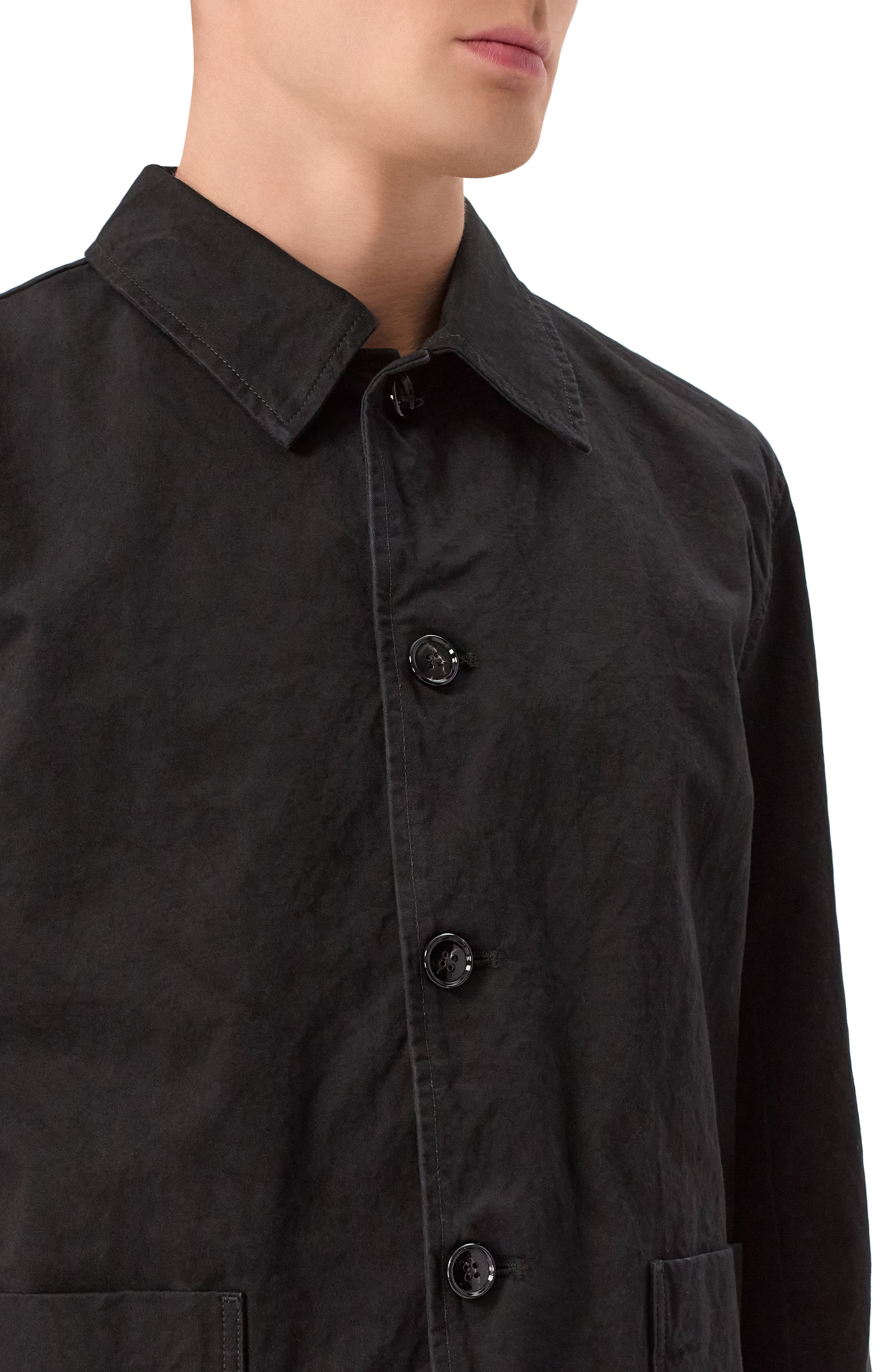 Хлопковая куртка-рубашка ANN DEMEULEMEESTER, арт. B0012449/FA559, фото 5