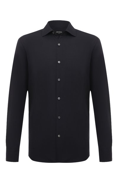 Мужская сорочка из хлопка и кашемира ZEGNA, арт. UCX44A6/SRF5