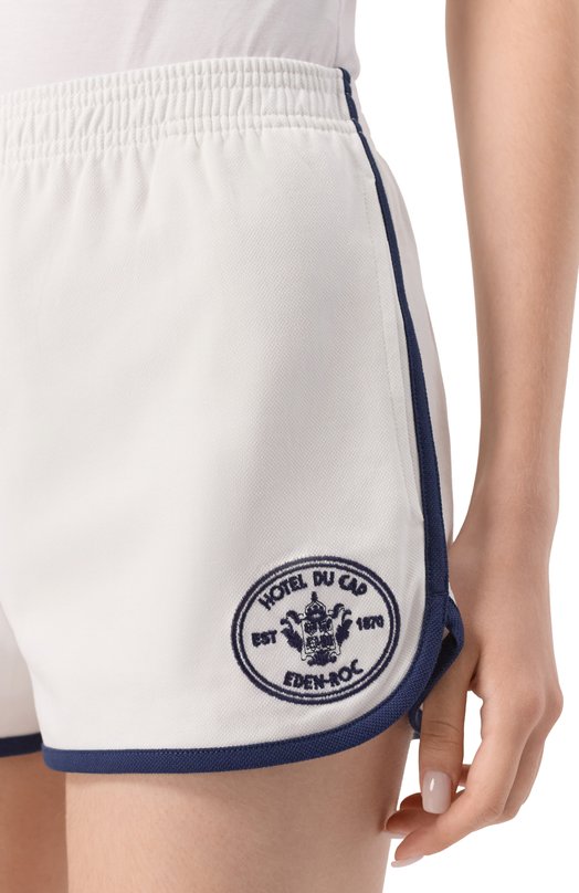 Хлопковые шорты Sporty & Rich x Hotel Eden Roc Sporty and Rich SH05060666WH50 Белый  SH05060666WH50 Фото 5