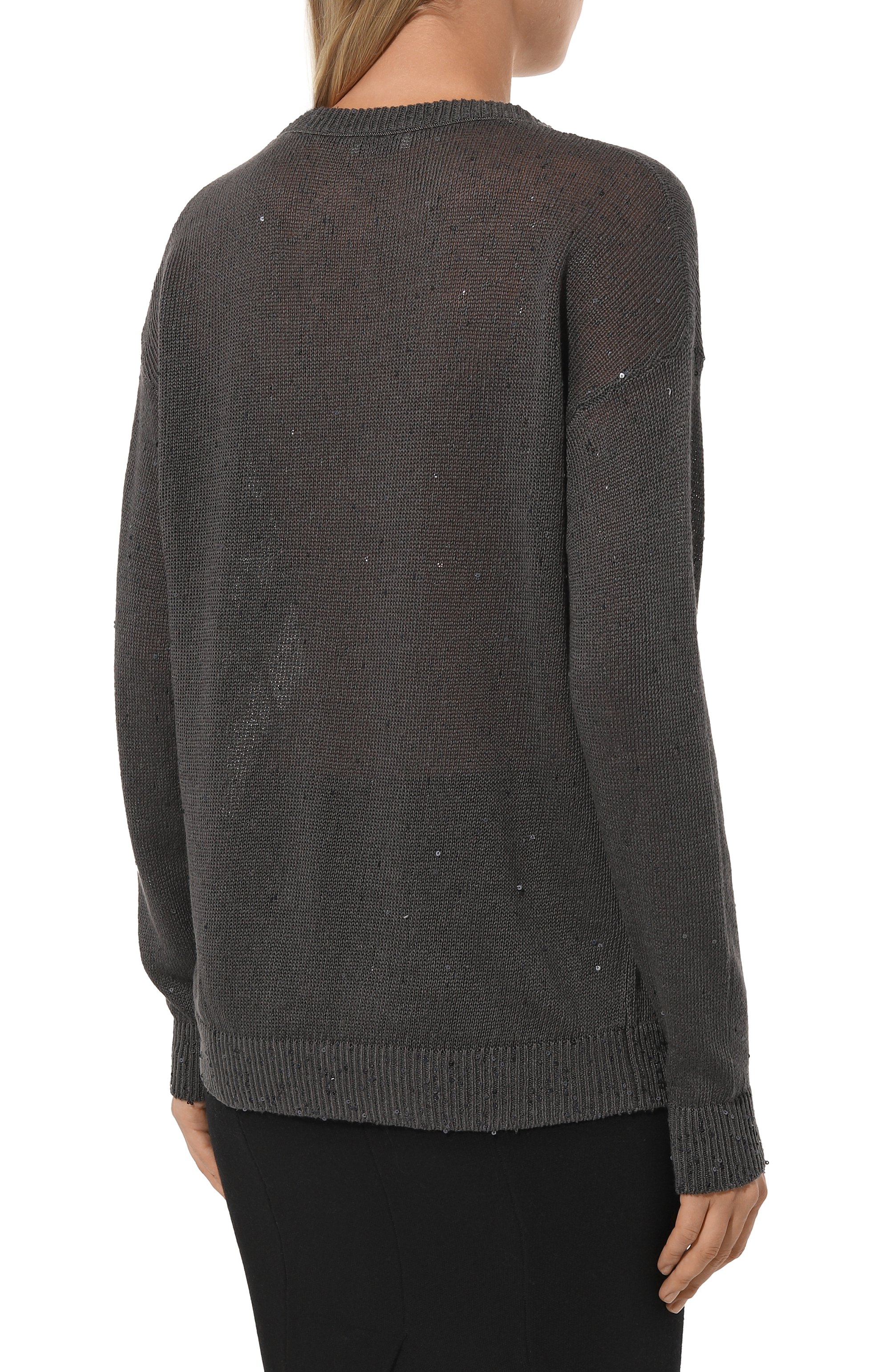 Пуловер изо льна и шелка BRUNELLO CUCINELLI, арт. M1000B1032, фото 4