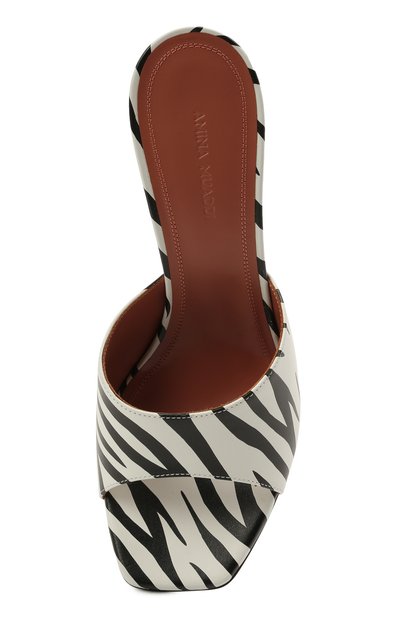 Кожаные мюли lupita AMINA MUADDI, арт. LUPITA SLIPPER/PRINT NAPPA/ZEBRA, фото 5