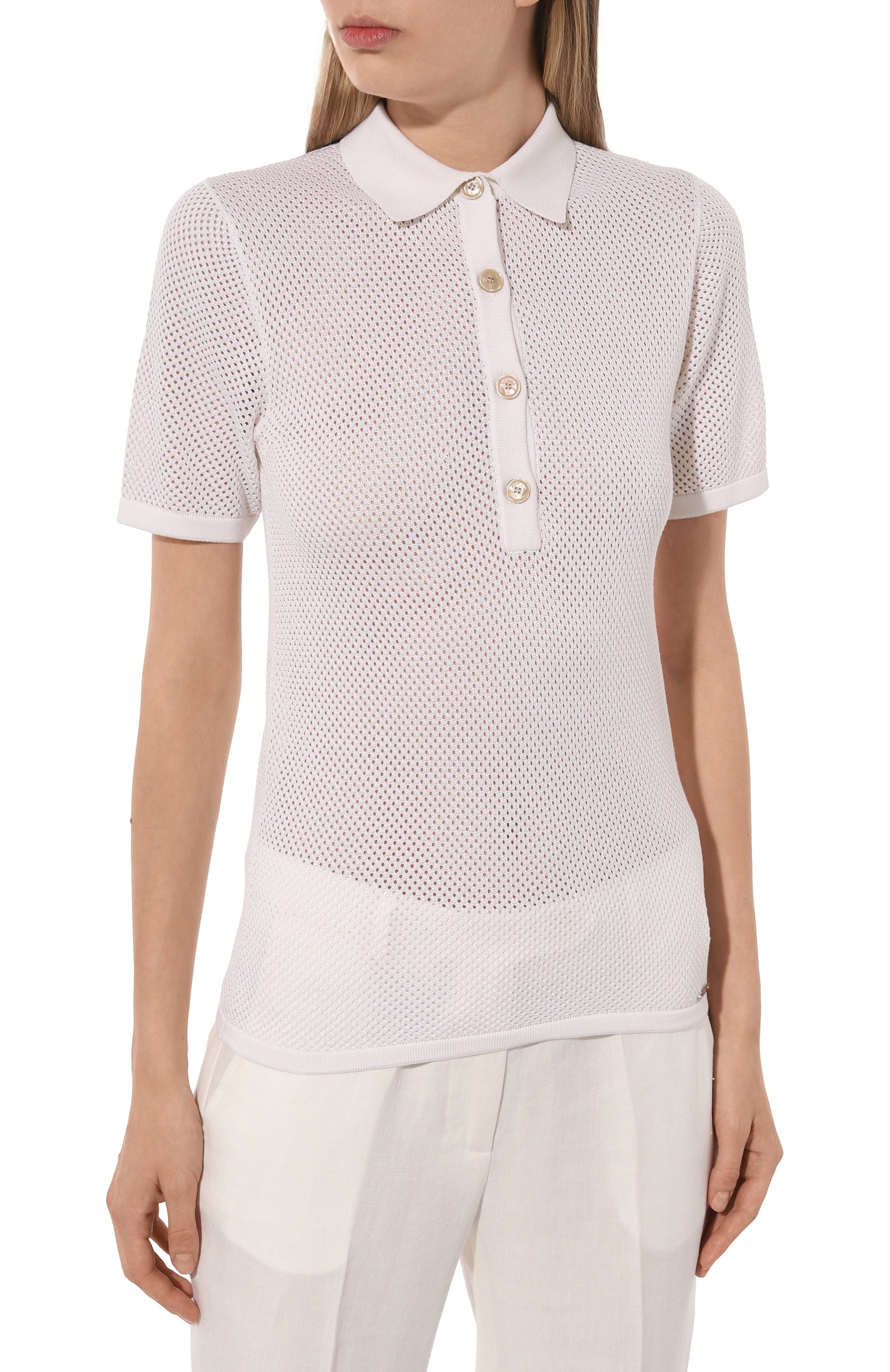 Шелковое поло KITON, арт. D55714001, фото 3