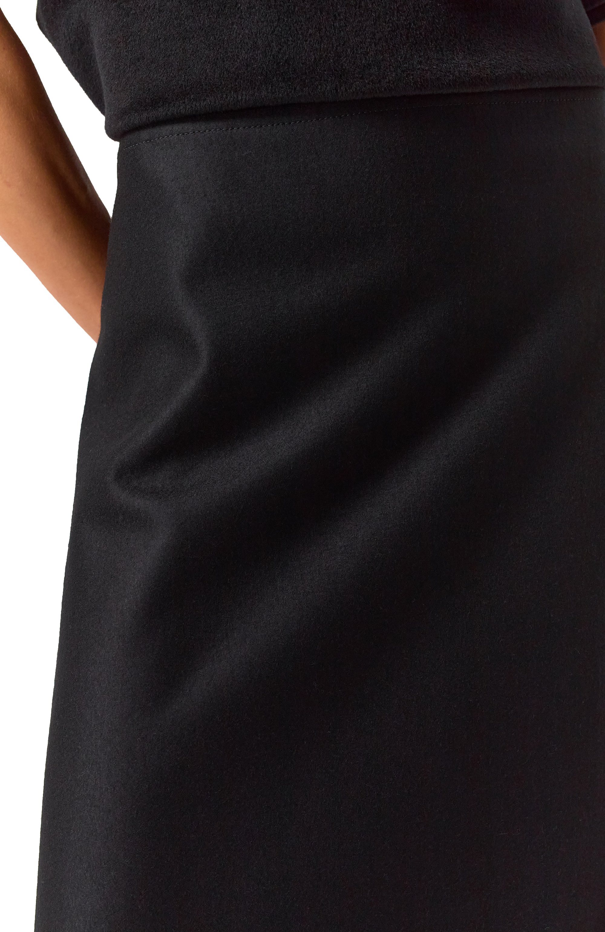 Шерстяная юбка JIL SANDER черного цвета по цене 82700 руб., арт. J02MA0231/J40045, фото 5 Шерстяная юбка JIL SANDER, арт. J02MA0231/J40045, фото 5