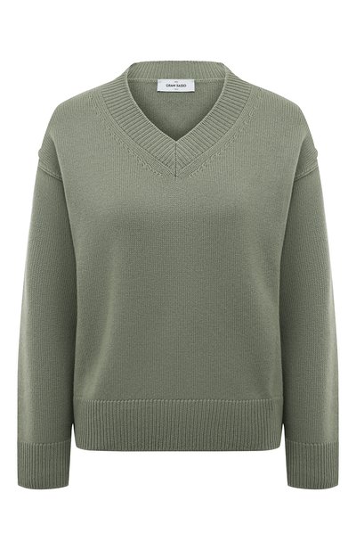 Пуловер из шерсти и вискозы GRAN SASSO светло-зеленого цвета по цене 34300 руб., арт. 13270/12822, фото 1 Пуловер из шерсти и вискозы GRAN SASSO, арт. 13270/12822, фото 1